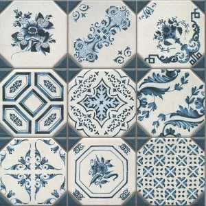 Arcade Retiro Blue & White Matt Tile by Beaumont Tiles, a Patterned Tiles for sale on Style Sourcebook