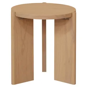 Apollo Mindi Wood Round Side Table, Natural by Centrum Furniture, a Side Table for sale on Style Sourcebook