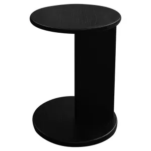 Brentwood Mindi Wood C-shape Side Table, Black by Centrum Furniture, a Side Table for sale on Style Sourcebook