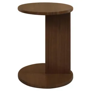Brentwood Mindi Wood C-shape Side Table, Walnut by Centrum Furniture, a Side Table for sale on Style Sourcebook
