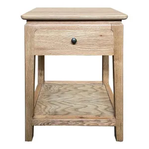 Avie Oak Timber 1 Drawer Bedside Table by Montego, a Bedside Tables for sale on Style Sourcebook