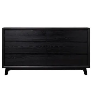 Morgan Oak Dresser Black - 6 Drawer by James Lane, a Dressers & Chests of Drawers for sale on Style Sourcebook