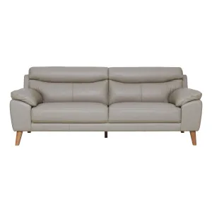 Bronco 3.5 Seater Sofa in Leather Light Mocha by OzDesignFurniture, a Sofas for sale on Style Sourcebook