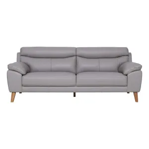 Bronco 3.5 Seater Sofa in Leather Pewter by OzDesignFurniture, a Sofas for sale on Style Sourcebook