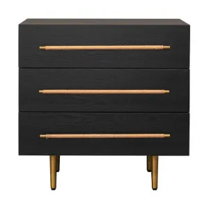 Retreat Wooden Bedside Table, Black by Cozy Lighting & Living, a Bedside Tables for sale on Style Sourcebook