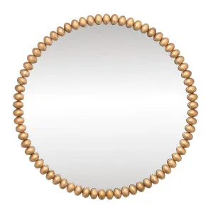 Esme Iron Frame Round Wall Mirror, 105cm, Antique Gold by Cozy Lighting & Living, a Mirrors for sale on Style Sourcebook