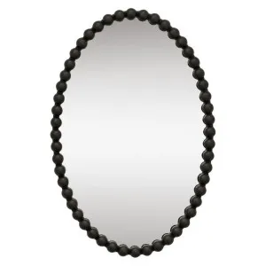 Esme Iron Frame Oval Wall Mirror, 76cm, Black by Cozy Lighting & Living, a Mirrors for sale on Style Sourcebook