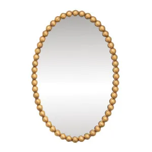 Esme Iron Frame Oval Wall Mirror, 76cm, Antique Gold by Cozy Lighting & Living, a Mirrors for sale on Style Sourcebook
