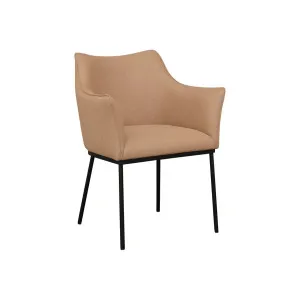 Zoey Dining Chair - Tan Vegan Leather by CAFE Lighting & Living, a Dining Chairs for sale on Style Sourcebook