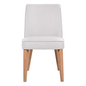 Hogan Dining Chair in Leather White / Clear by OzDesignFurniture, a Dining Chairs for sale on Style Sourcebook