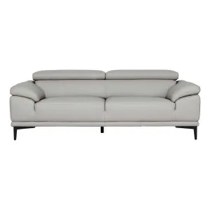 Monroe 3 Seater Sofa in Alpine Leather Beige by OzDesignFurniture, a Sofas for sale on Style Sourcebook