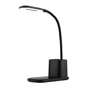 Parkville Adjustable LED Touch Task Lamp with Wireless Charging Base & Pen Holder, CCT, Black by Mercator, a Desk Lamps for sale on Style Sourcebook