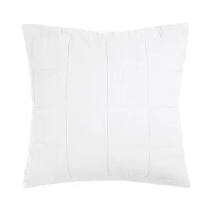 Bambury French Flax Linen Quilted Euro Sham, Ivory by Bambury, a Bedding for sale on Style Sourcebook