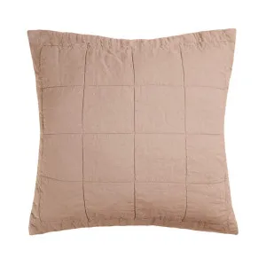Bambury French Flax Linen Quilted Euro Sham, Tea Rose by Bambury, a Bedding for sale on Style Sourcebook