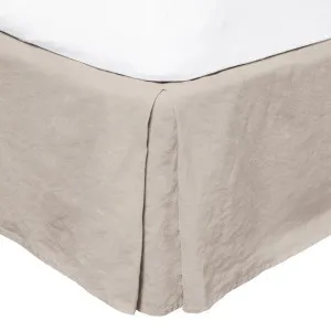 Bambury French Flax Linen Valance, King, Pebble by Bambury, a Bedding for sale on Style Sourcebook