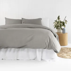 Bambury Temple Organic Cotton Quilt Cover Set, Double, Grey by Bambury, a Bedding for sale on Style Sourcebook