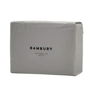 Bambury Temple Organic Cotton Sheet Set, Double, Grey by Bambury, a Bedding for sale on Style Sourcebook