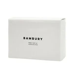 Bambury Pinnacle Australian Cotton Sheet Set, King Single, White by Bambury, a Bedding for sale on Style Sourcebook