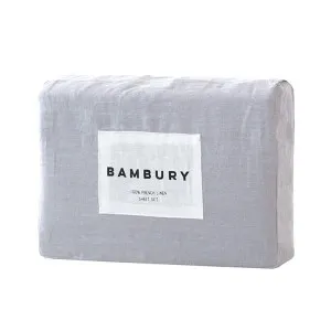 Bambury French Flax Linen Sheet Set, King, Silver by Bambury, a Bedding for sale on Style Sourcebook