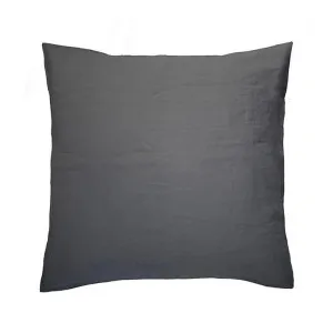 Bambury French Flax Linen European Pillowcase, Charcoal by Bambury, a Bedding for sale on Style Sourcebook