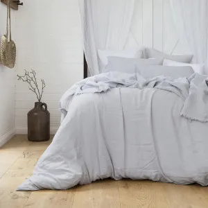 Bambury French Flax Linen Quilt Cover Set, King, Silver by Bambury, a Bedding for sale on Style Sourcebook