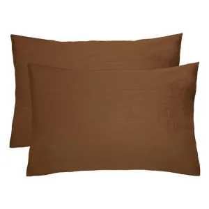 Bambury French Flax Linen Standard Pillowcase, Pack of 2, Hazel by Bambury, a Bedding for sale on Style Sourcebook