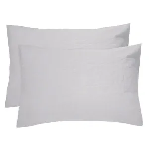 Bambury French Flax Linen Standard Pillowcase, Pack of 2, Silver by Bambury, a Bedding for sale on Style Sourcebook