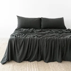 Bambury BedT Organica Cotton & Tencel Jersey Sheet Set, Double, Charcoal by Bambury, a Bedding for sale on Style Sourcebook