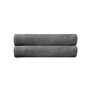 Bambury Elvire Cotton Bath Towel, Pack of 2, Pewter by Bambury, a Towels & Washcloths for sale on Style Sourcebook
