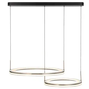 Fulcrum Aluminium Dimmable LED Double Ring Pendant Light by Telbix, a Pendant Lighting for sale on Style Sourcebook