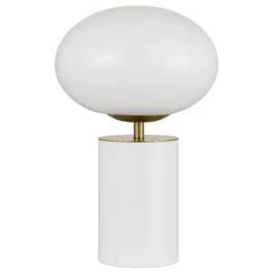Notal Metal & Glass Touch Table Lamp, White by Telbix, a Table & Bedside Lamps for sale on Style Sourcebook