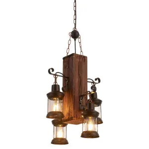 Belic Wood & Iron Pendant Light by LumenSphere, a Pendant Lighting for sale on Style Sourcebook