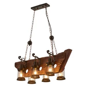 Chalupa Wood & Iron Pendant Light by LumenSphere, a Pendant Lighting for sale on Style Sourcebook