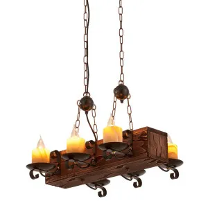 Corsair Wood & Iron Pendant Light by LumenSphere, a Pendant Lighting for sale on Style Sourcebook