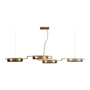Venus Iron & Glass Linear Pendant Light, 8 Light by LumenSphere, a Pendant Lighting for sale on Style Sourcebook