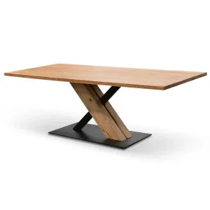 Sienna Cross Leg Dining Table - Natural 2.2 by Calibre Furniture, a Dining Tables for sale on Style Sourcebook