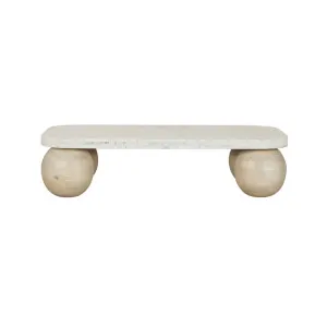 Bon Marble & Oak Coffee Table White by James Lane, a Coffee Table for sale on Style Sourcebook