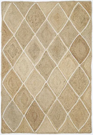 Kerala Natural Diamond Rug by Wild Yarn, a Jute Rugs for sale on Style Sourcebook
