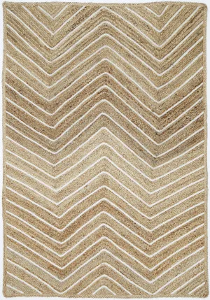 Kerala Beige Natural Chevron Rug by Wild Yarn, a Jute Rugs for sale on Style Sourcebook