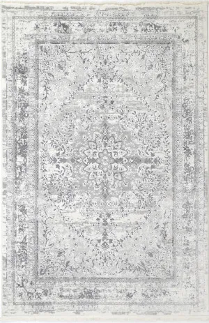 Paradiso Vintage Medalion Grey Rug by Wild Yarn, a Contemporary Rugs for sale on Style Sourcebook