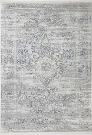 Paradiso Medalion Grey Blue Rug by Wild Yarn, a Contemporary Rugs for sale on Style Sourcebook