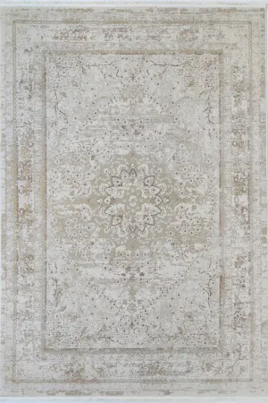 Paradiso Vintage Medalion Beige Rug by Wild Yarn, a Contemporary Rugs for sale on Style Sourcebook
