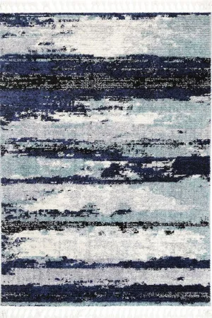 Deano Navy Blue Abstract Rug by Wild Yarn, a Contemporary Rugs for sale on Style Sourcebook
