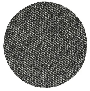 Nordic Black White Reversible Wool Round Rug by Wild Yarn, a Contemporary Rugs for sale on Style Sourcebook