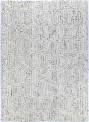 Aquila 06B Grey Rug Wool Rug by Wild Yarn, a Contemporary Rugs for sale on Style Sourcebook