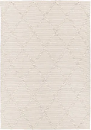 Petrus Diamond Braided Cream Rug by Wild Yarn, a Contemporary Rugs for sale on Style Sourcebook
