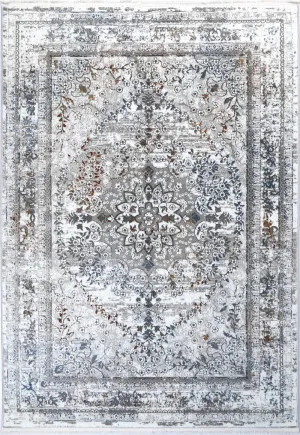 Paradiso Rosette Grey & Multi Rug by Wild Yarn, a Contemporary Rugs for sale on Style Sourcebook