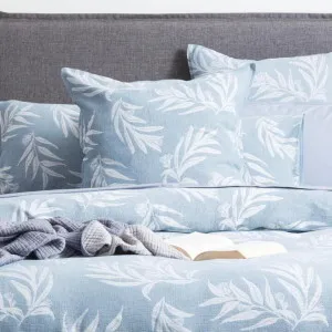 Renee Taylor Native Cotton Jacquard French Blue European Pillowcase by null, a Cushions, Decorative Pillows for sale on Style Sourcebook