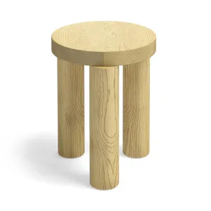 Nomad Oak Timber Round Side Table, Natural by FLH, a Side Table for sale on Style Sourcebook