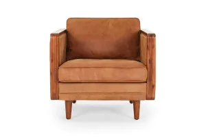 Nadia Leather Armchair, Outback Tan, by Lounge Lovers by Lounge Lovers, a Chairs for sale on Style Sourcebook